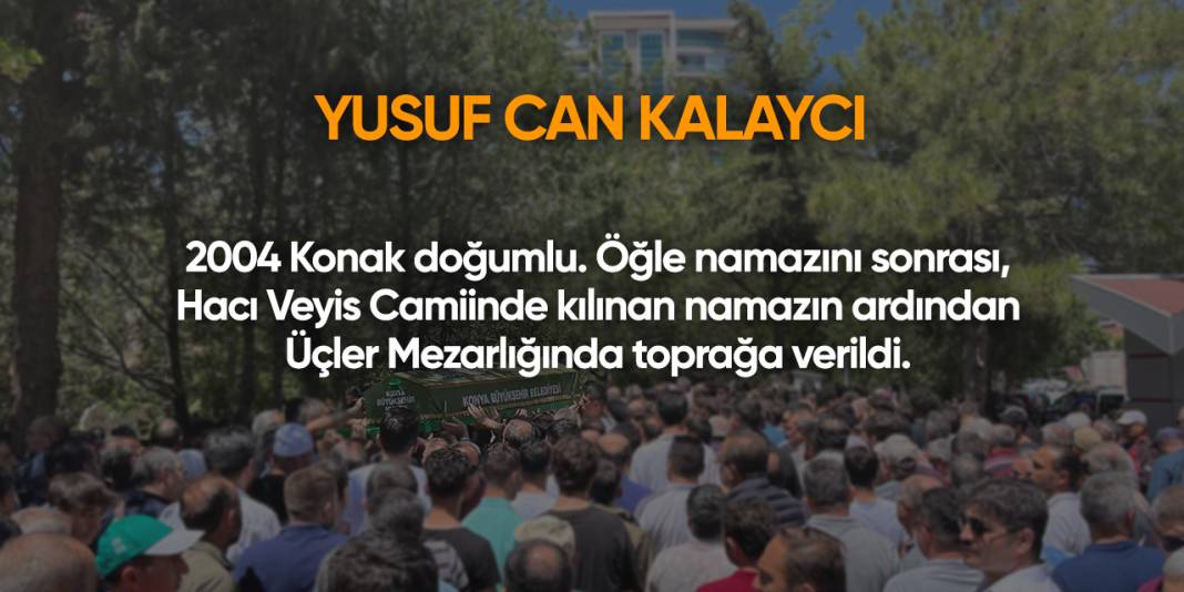 Konya'da bugün vefat edenler | 18 Eylül 2025 8